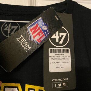 Pittsburgh Steelers mens black tee shirt NWT size large